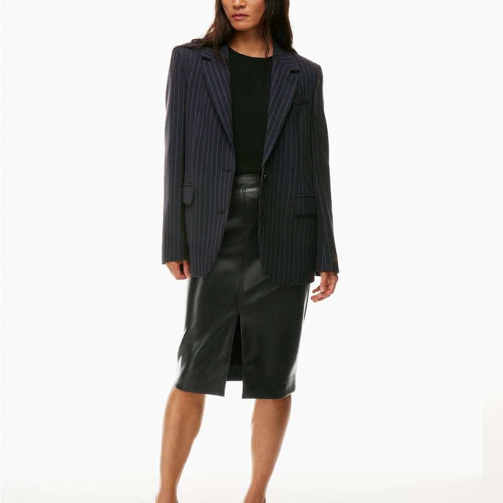 Babaton Aritzia Pencil Faux Leather Skirt